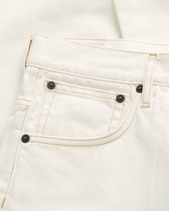 Weiße Loose Fit Jeans