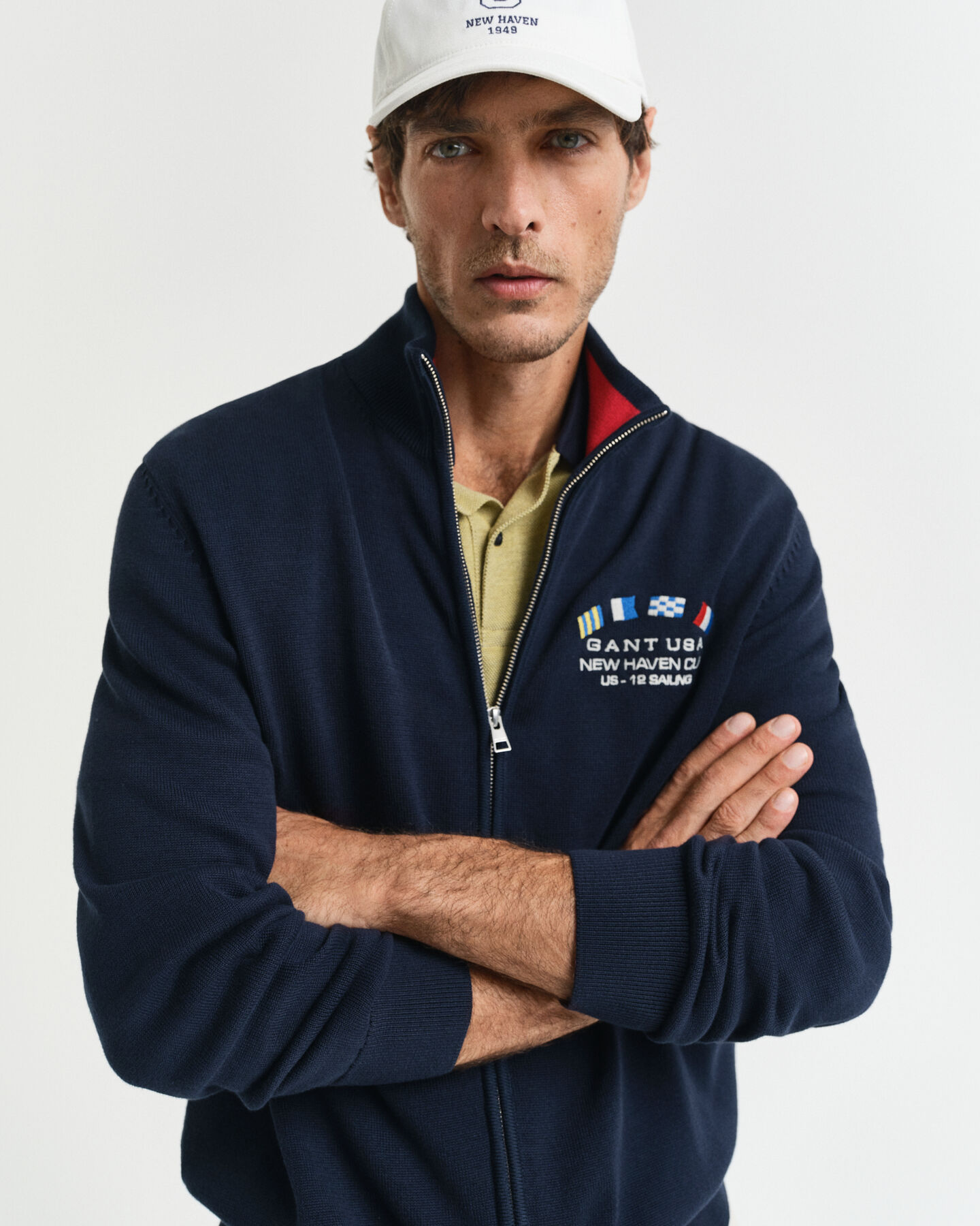 Nautical Flags Strickjacke mit Reißverschluss