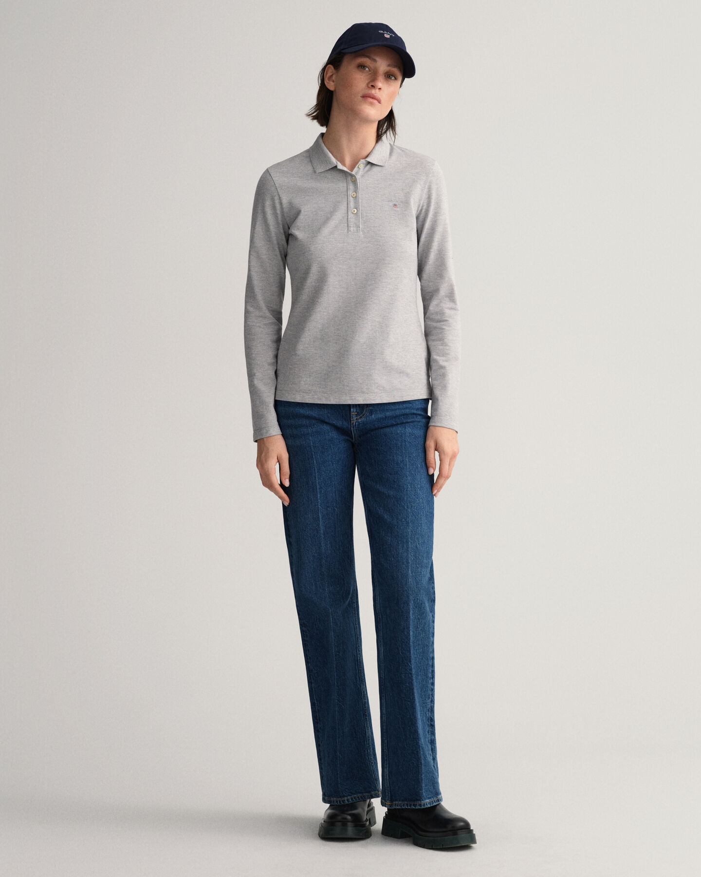 Original Piqu&eacute; Langarm-Poloshirt