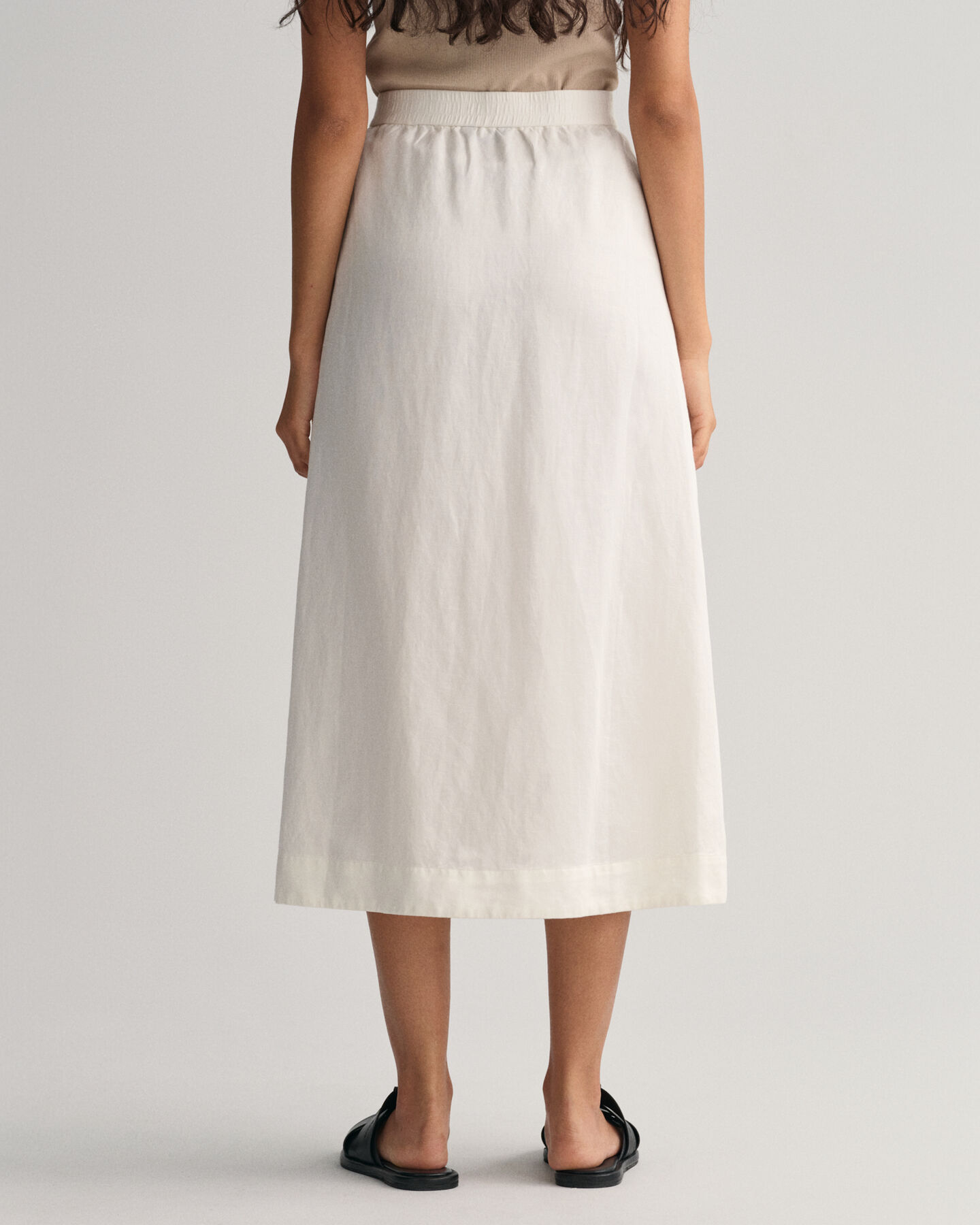 Leinen Viskose Midirock