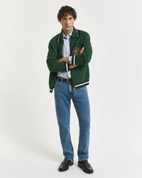 Regular Fit Classic Popeline Hemd mit Mikro-Karomuster