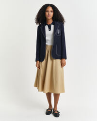 Gerippter Kurzarm Rugger mit Kontrast