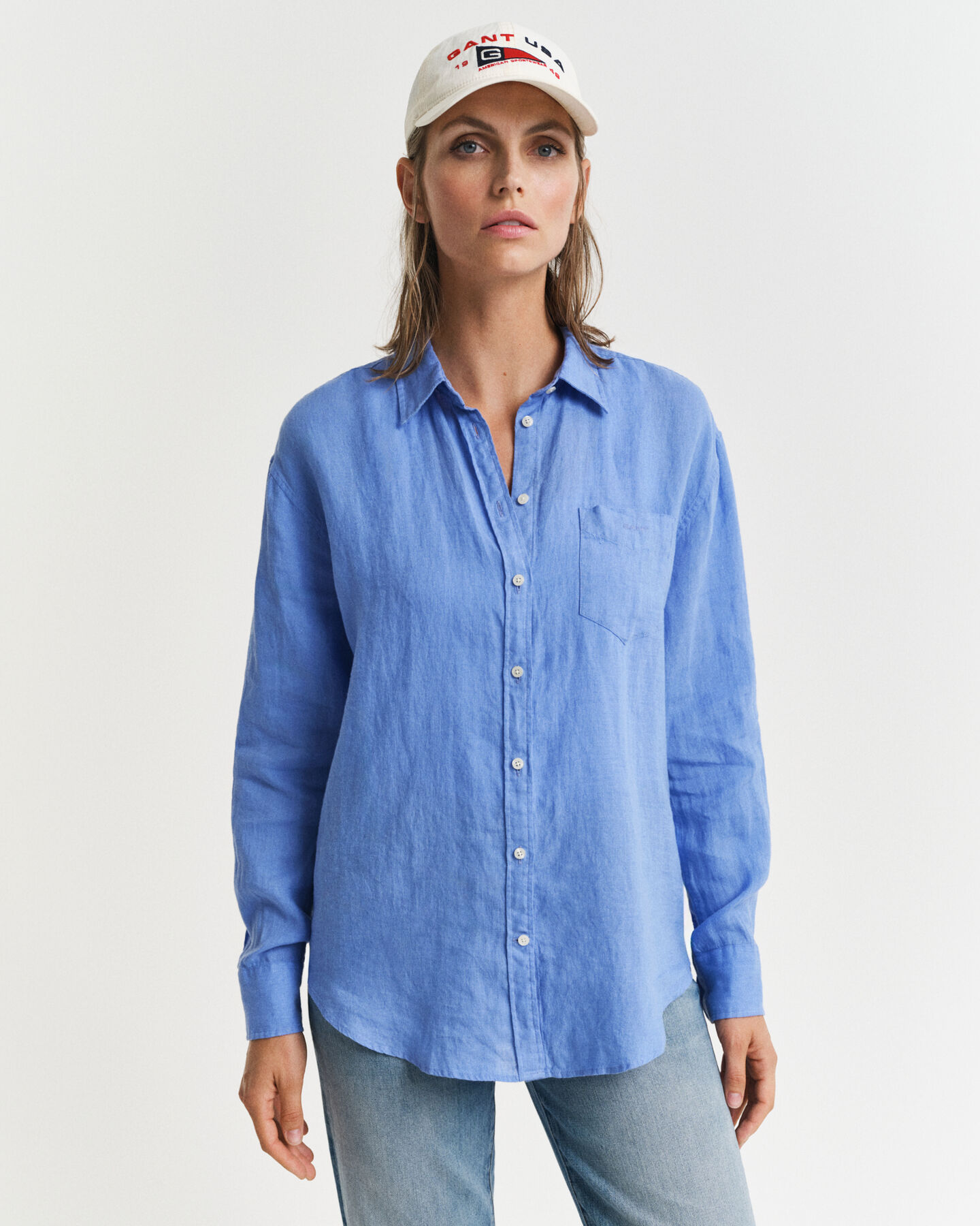 Relaxed Fit Leinen Bluse