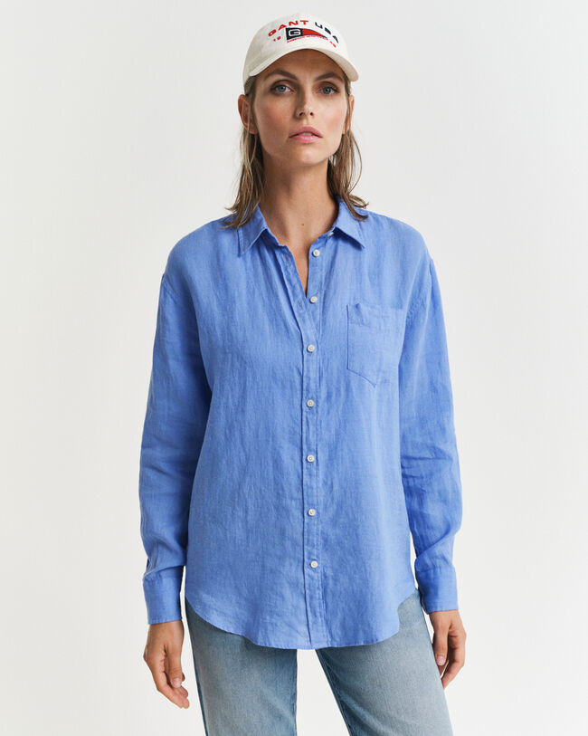 Relaxed Fit Leinen Bluse