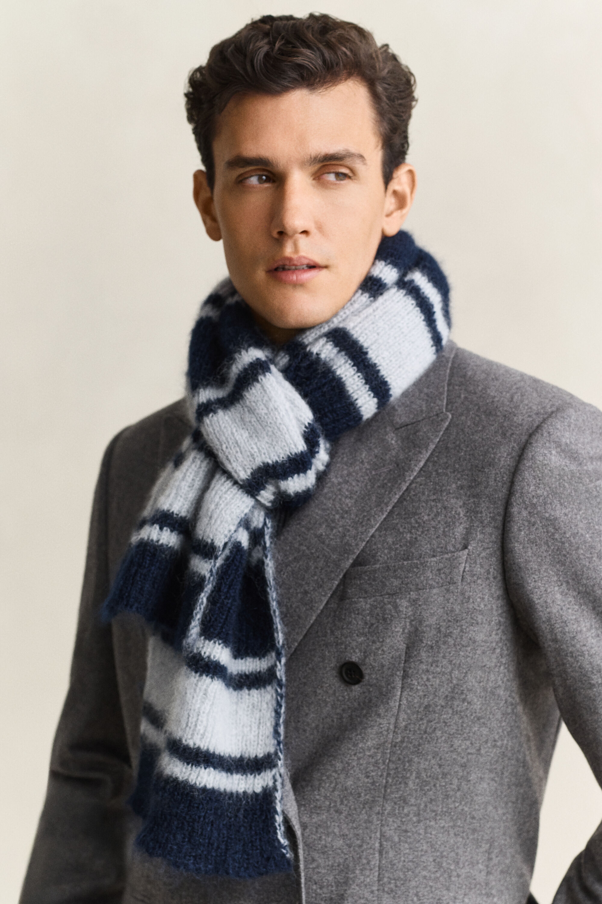 Striped Mohair Scarf