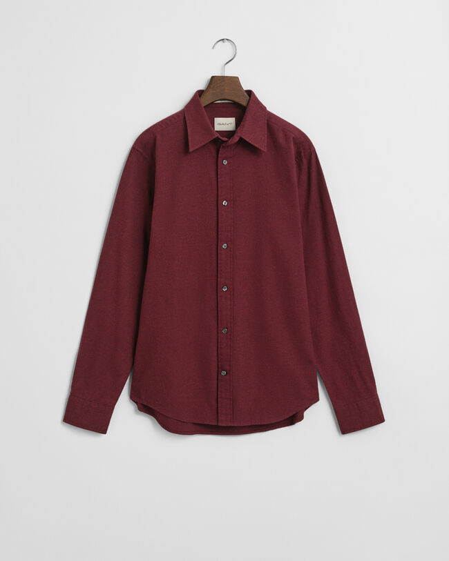 Regular Fit Melange Flanellhemd