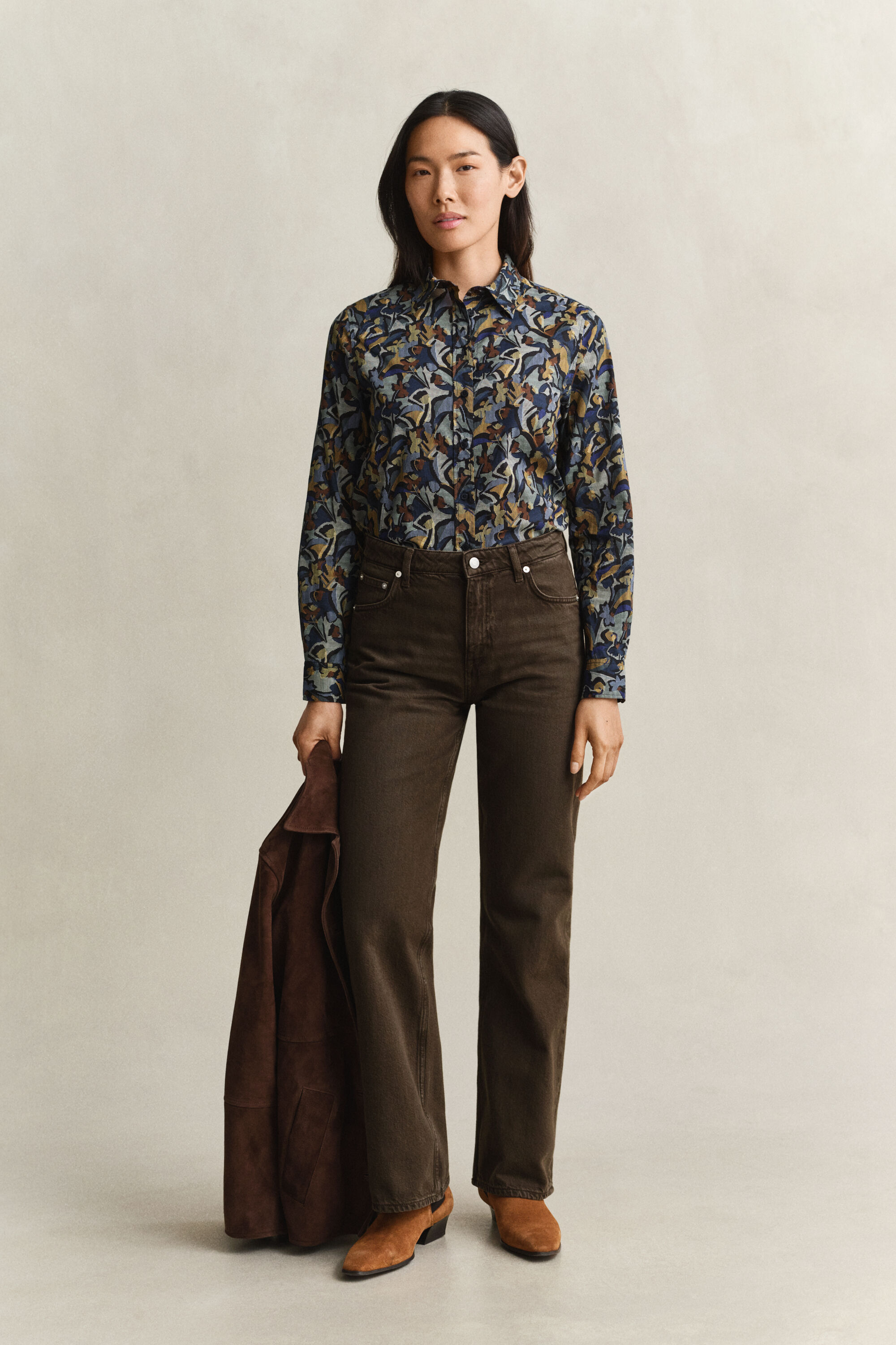 Camicia in voile di cotone con stampa