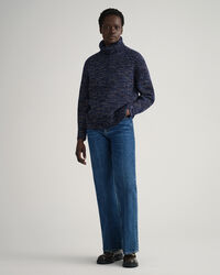 Mehrfarbiger Rollkragenpullover