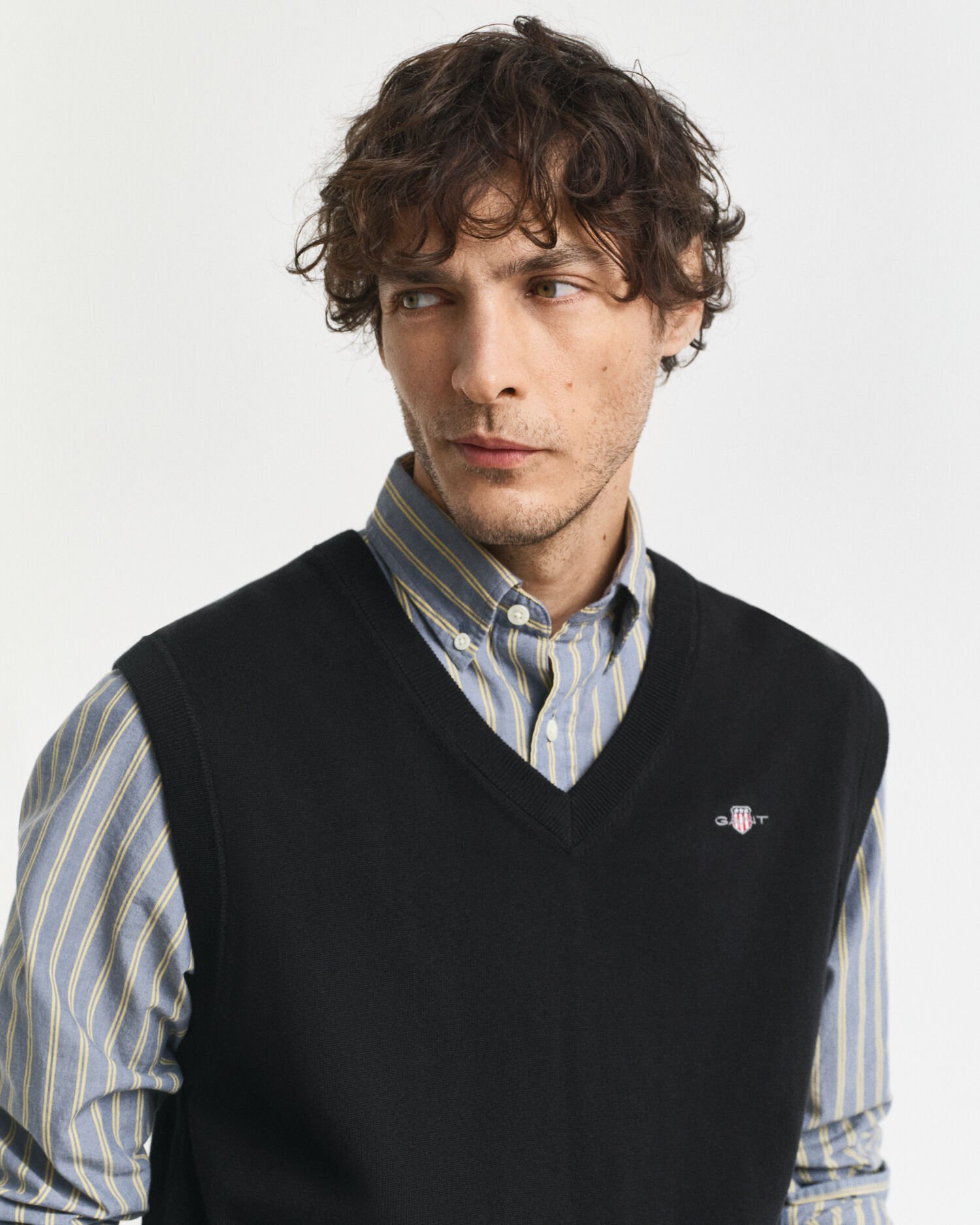 Pull sans manches en coton classique