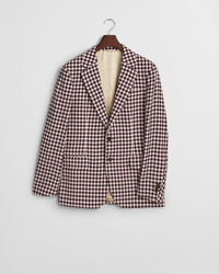 Regular Fit Sakko aus Baumwollmischung mit Karomuster