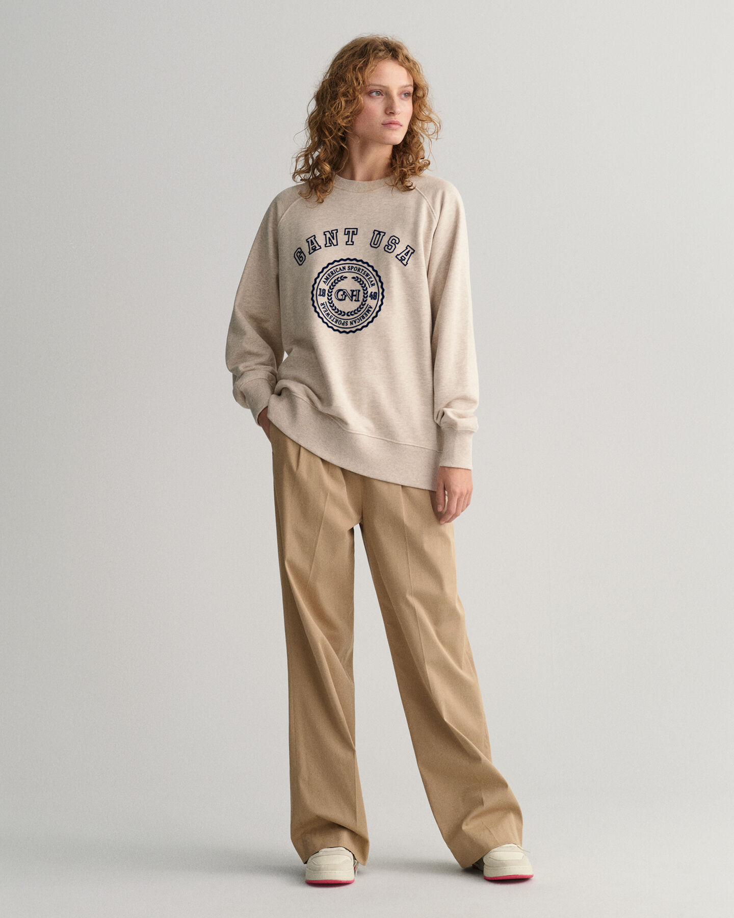 Oversized GANT USA Rundhals-Sweatshirt