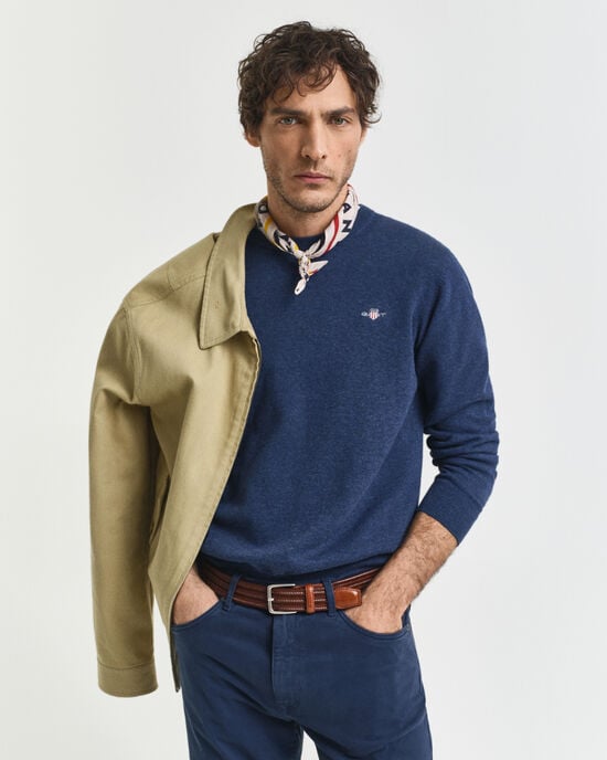 Klassischer Rundhalspullover aus Baumwolle