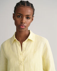 Regular Fit Leinen Chambray Bluse