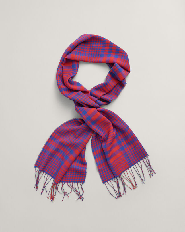 Karierter Webschal aus Merinowolle