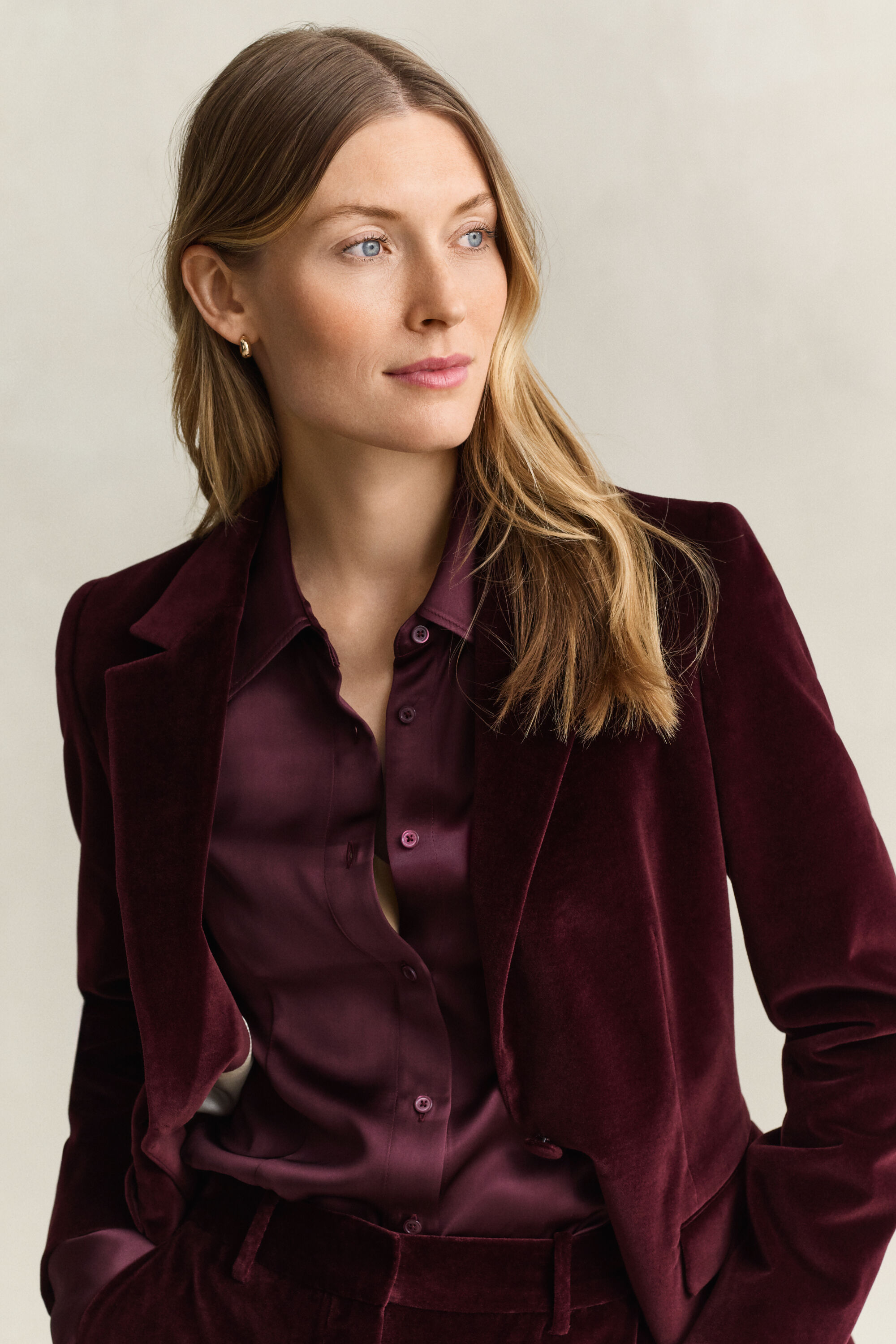 Veste blazer en velours