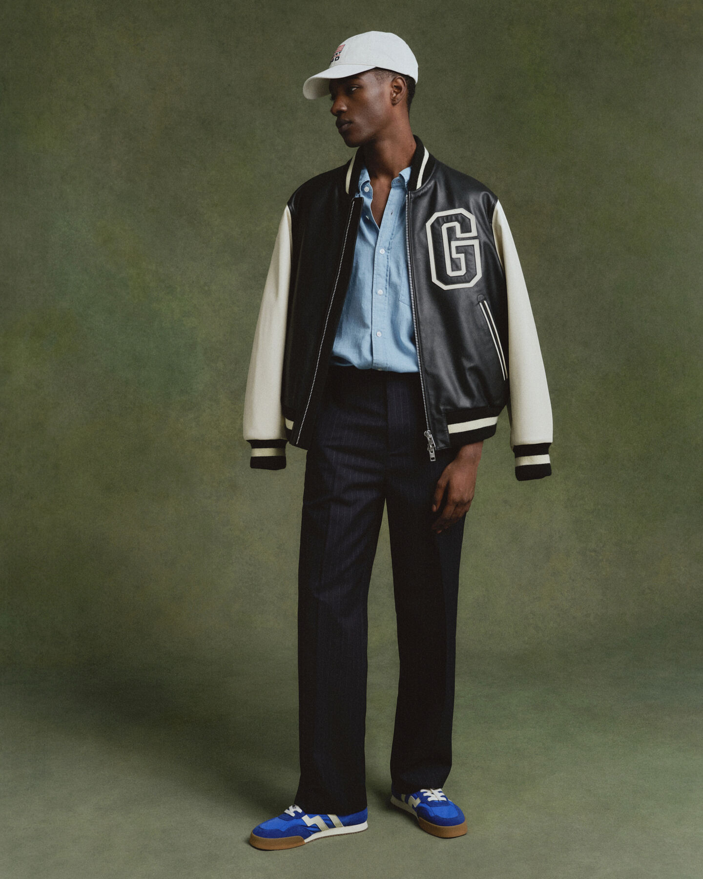 Relaxed Fit Anzughose mit Nadelstreifen