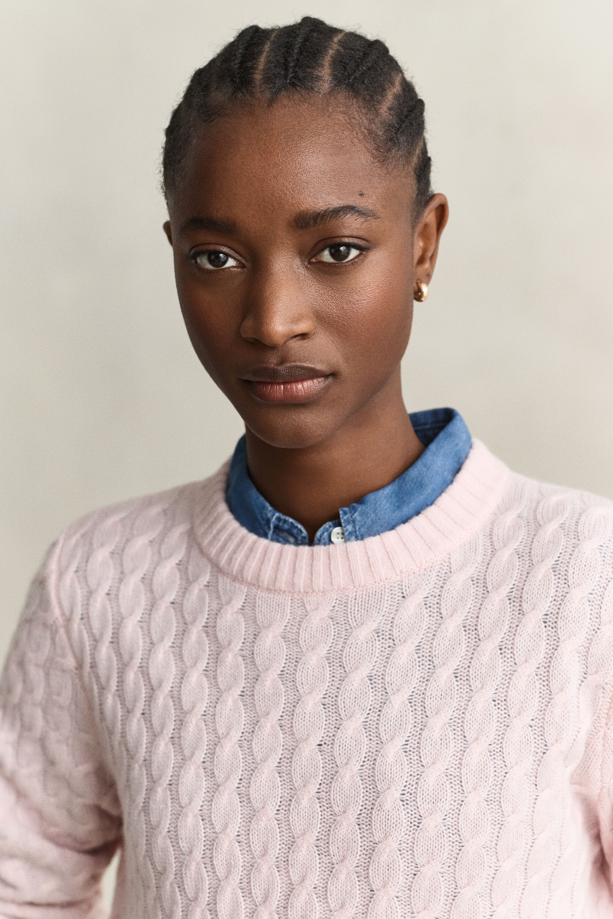 Pull en cachemire à maille torsadée