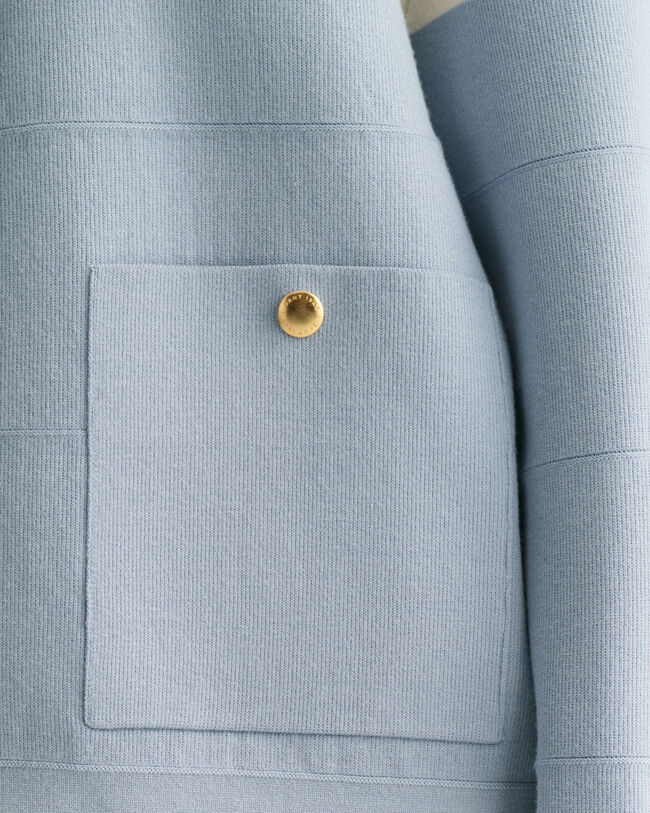 Color Blocked Strickjacke