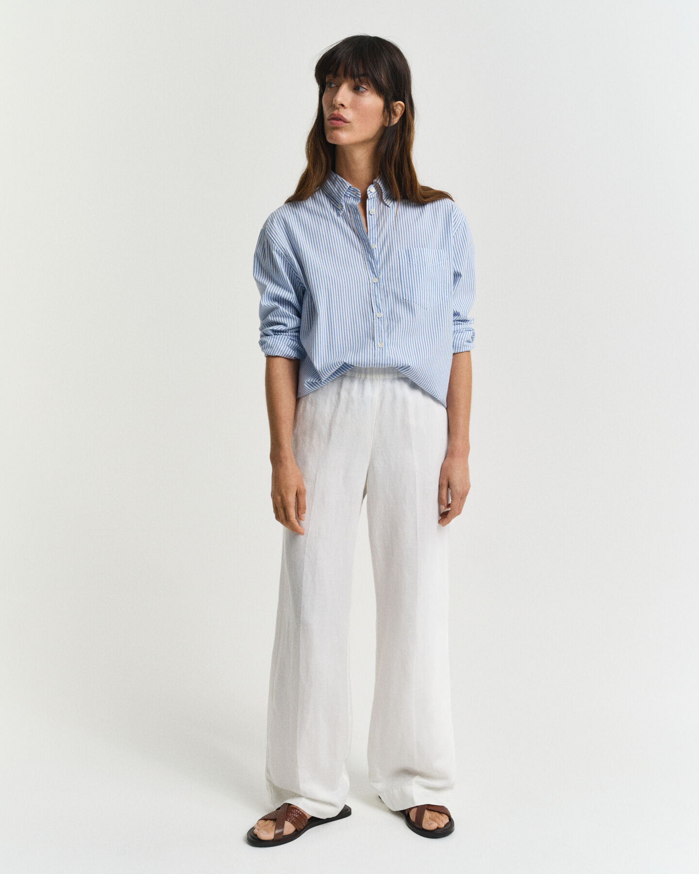Relaxed Fit Leinenmix Pull-On Hose