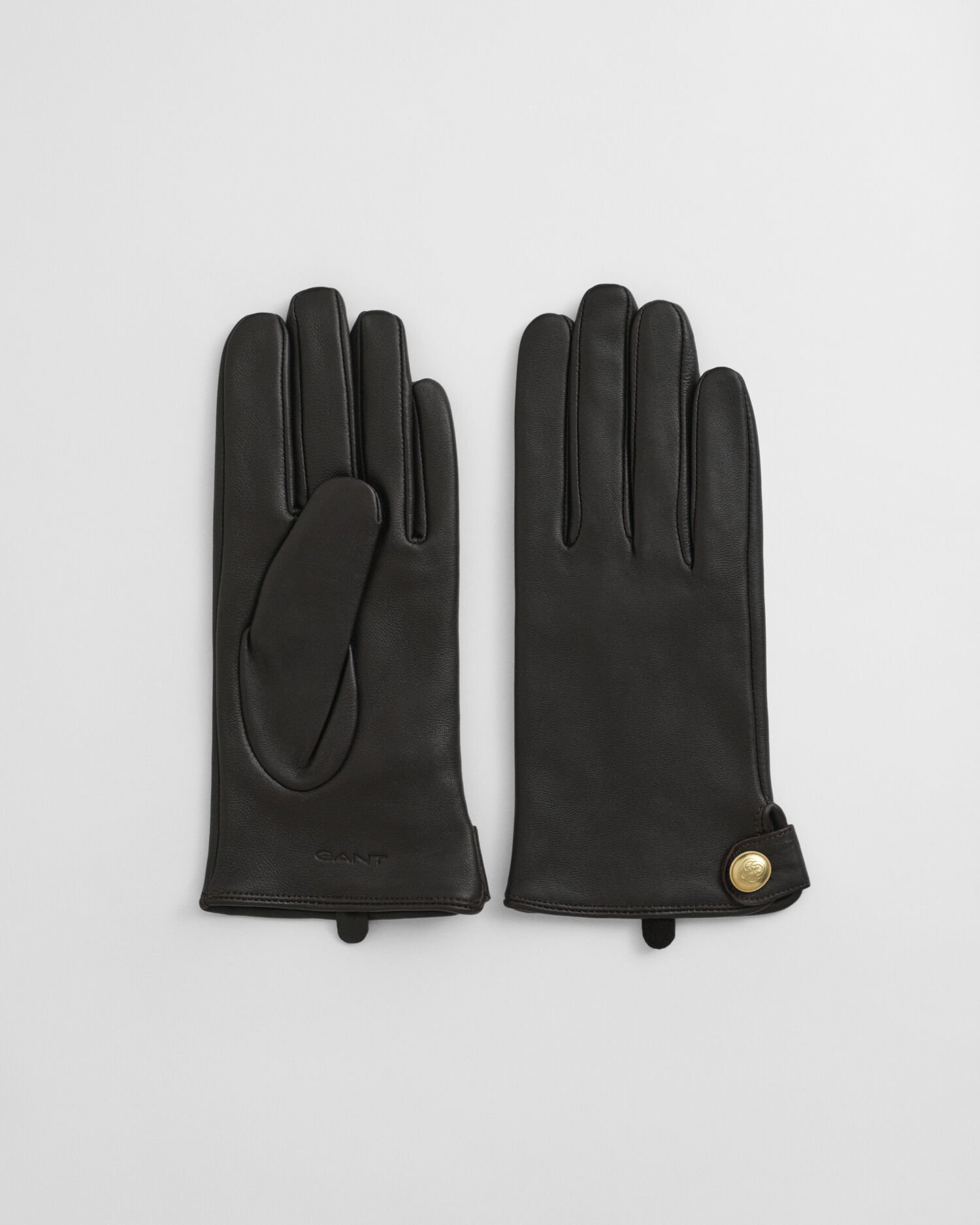 Buttoned Leather Gloves