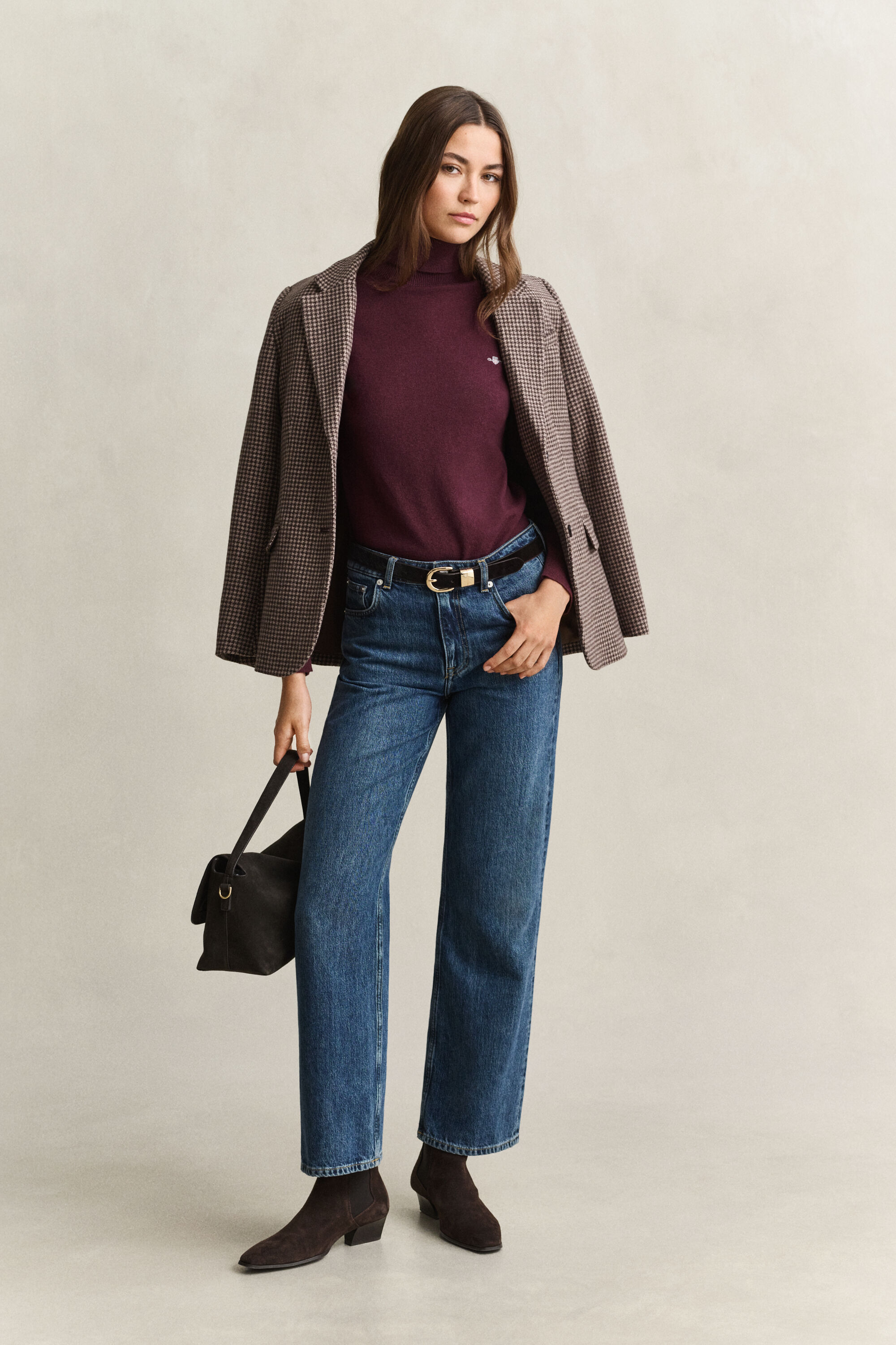 Wool Cotton Turtleneck Sweater