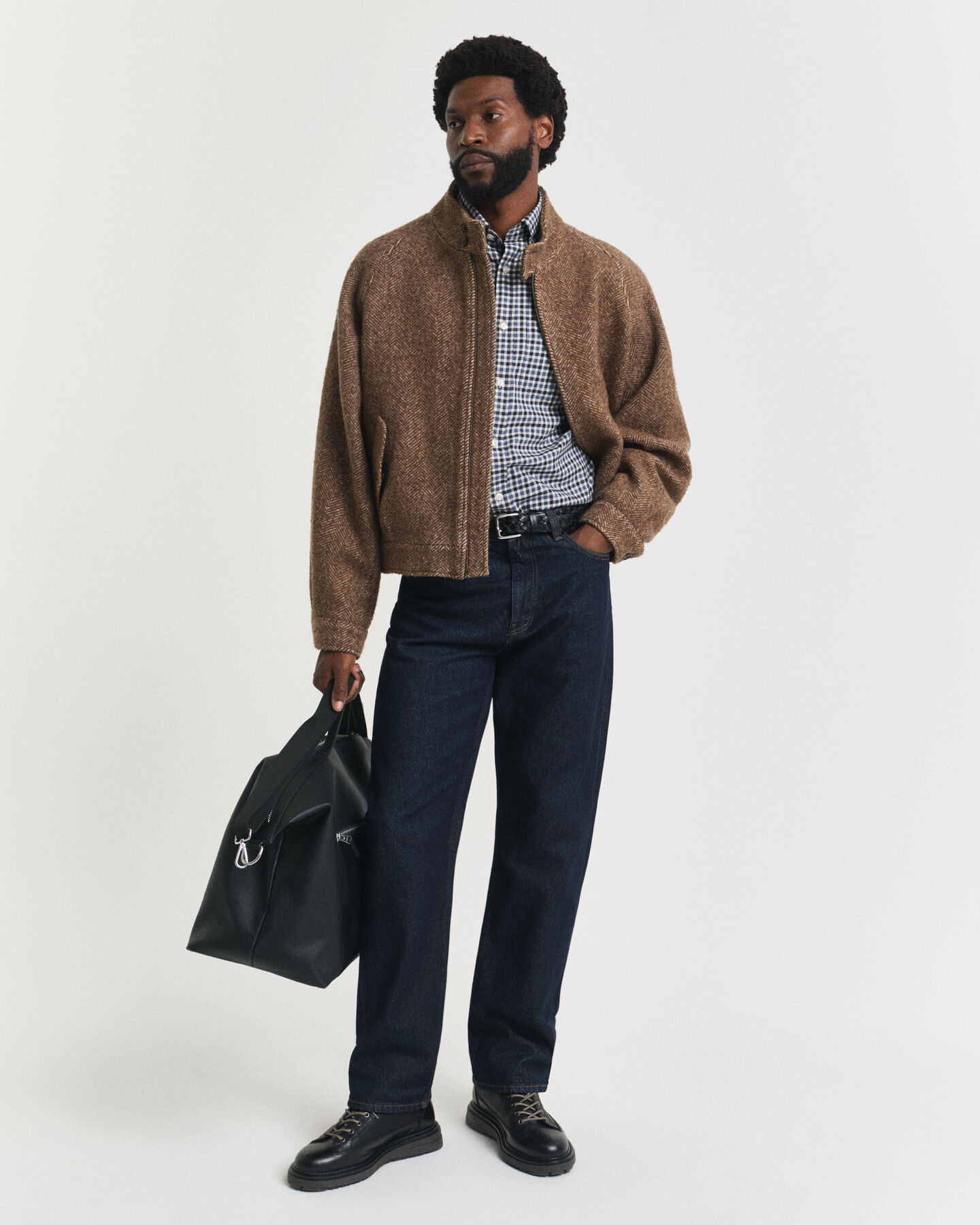 Regular Fit Twillhemd mit Vichy-Karo