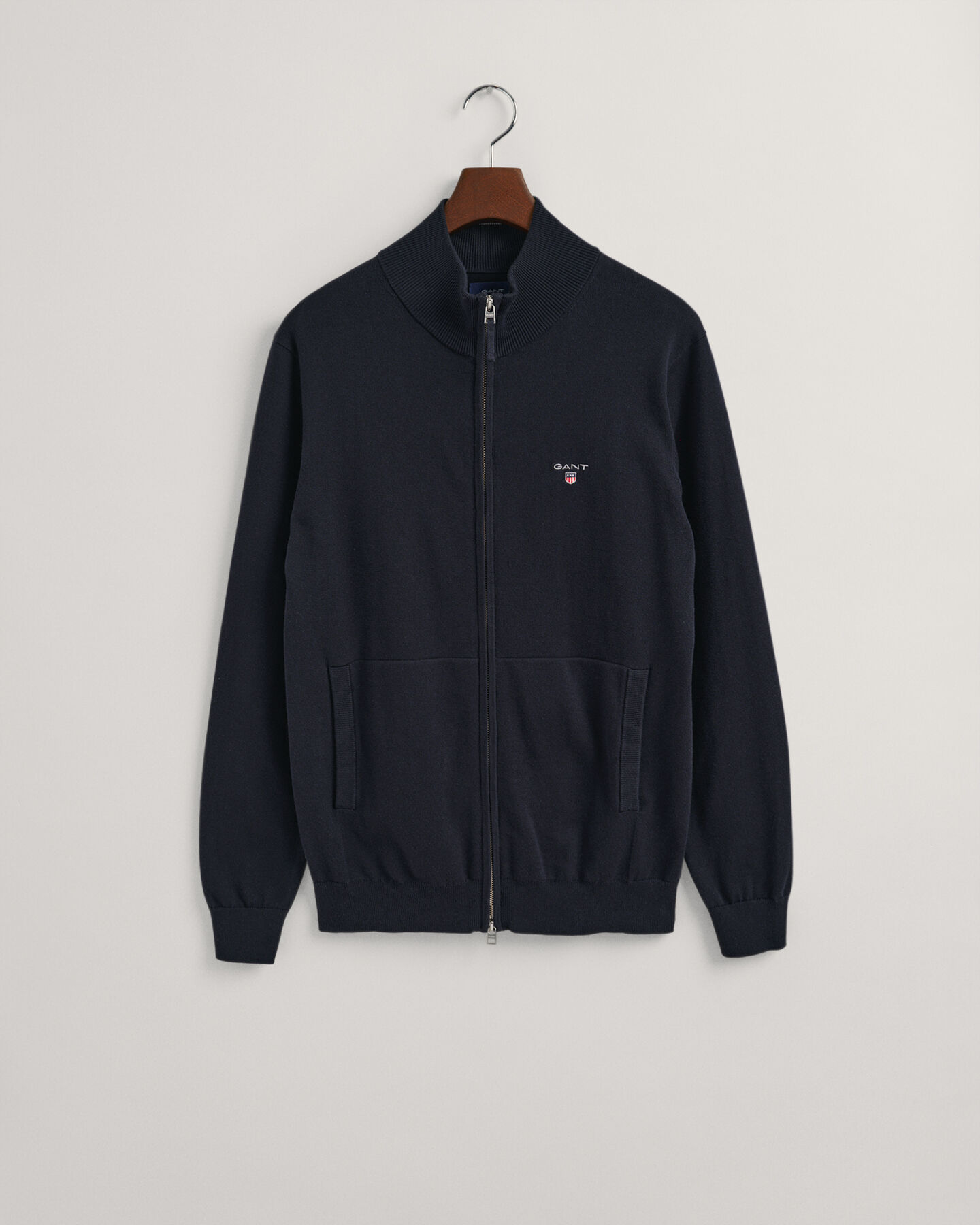 Classic Strickjacke aus Baumwolle mit Reißverschluss