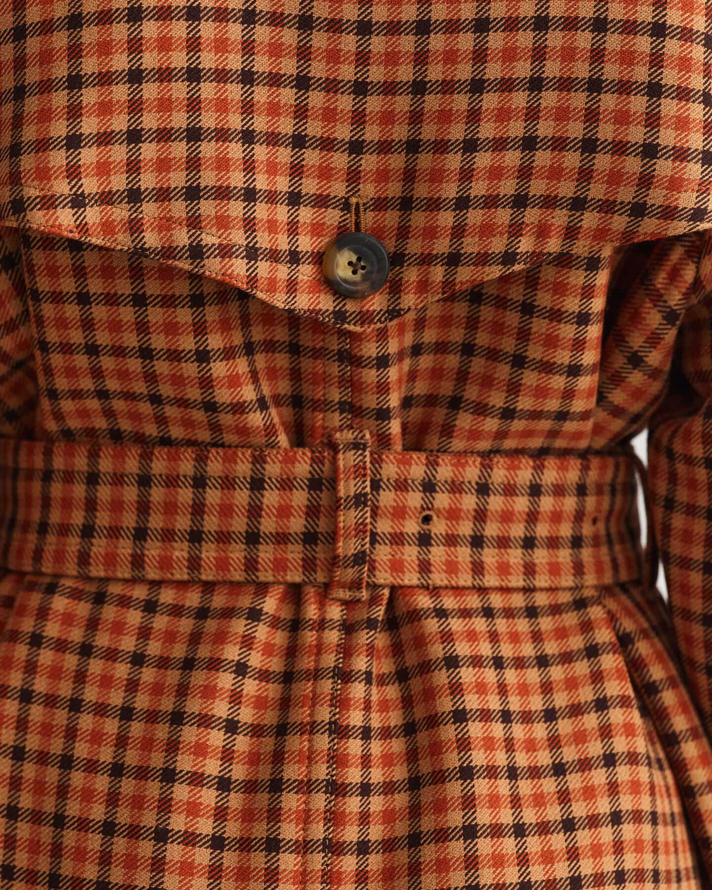 Karierter Trenchcoat