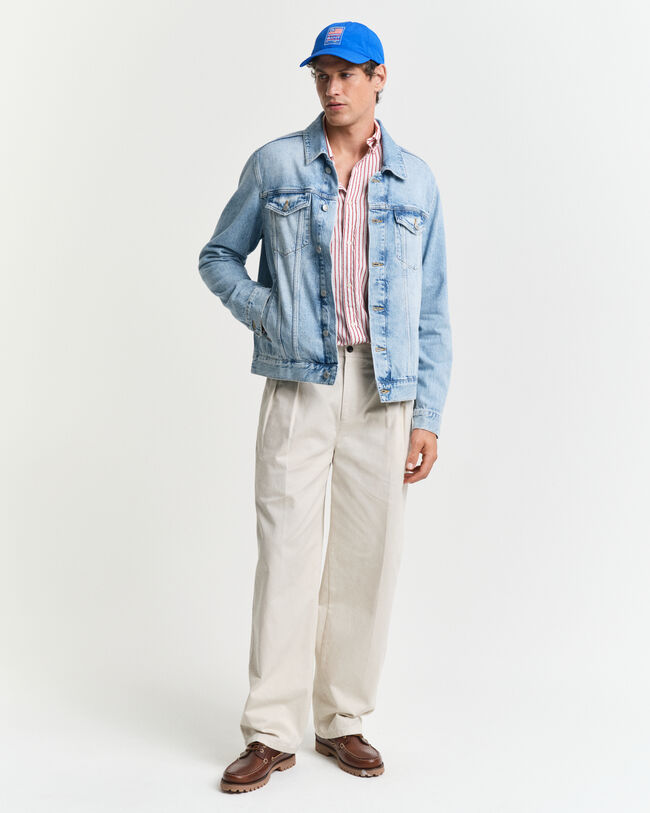 Regular Fit Hemd mit Strukturstreifen