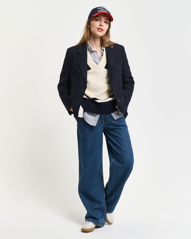 Regular Fit Pinstripe Blazer