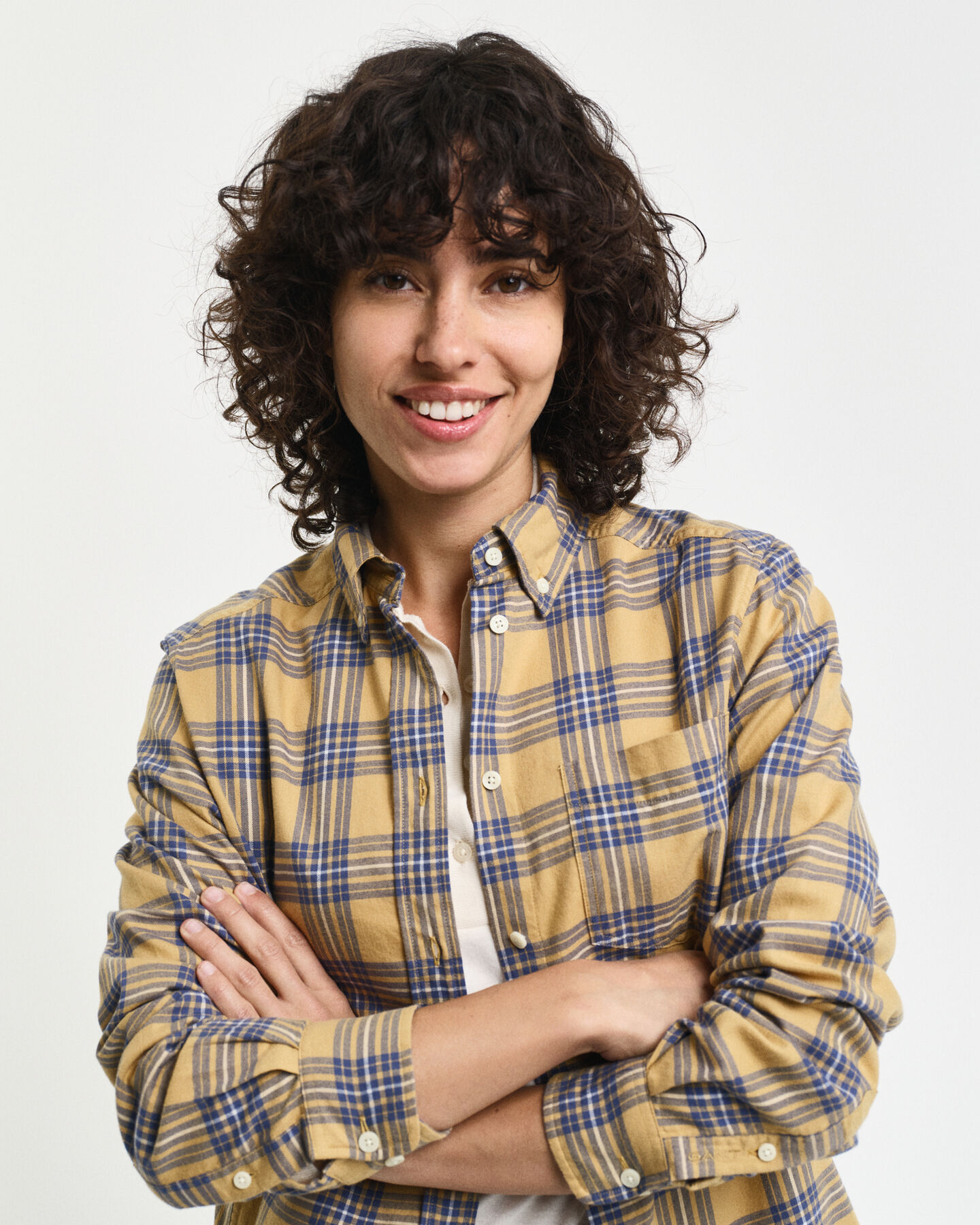 Regular Fit Flanellbluse mit Karomuster