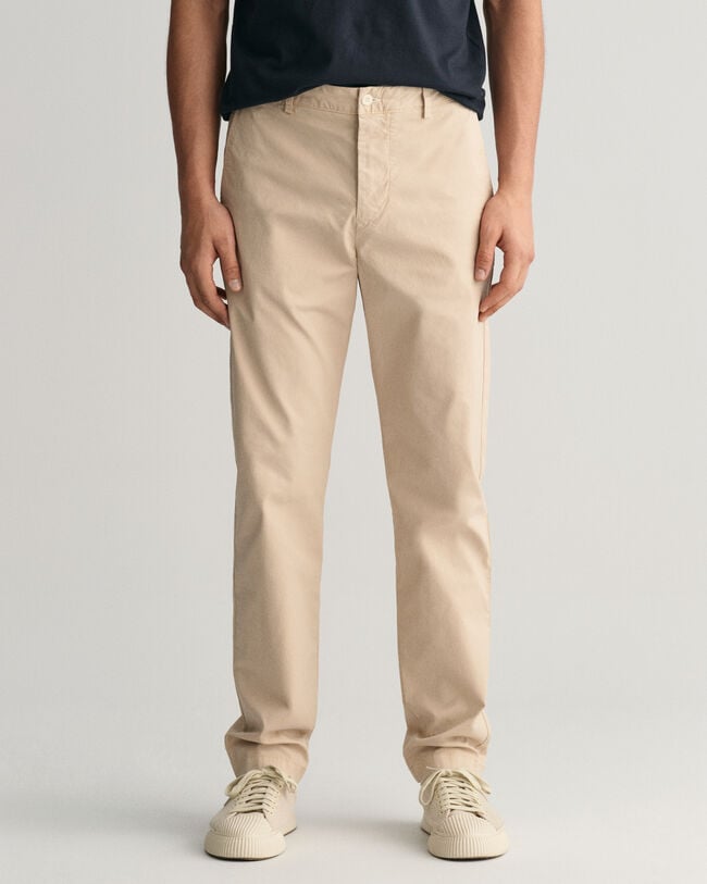 Regular Fit Sunfaded Chinohose