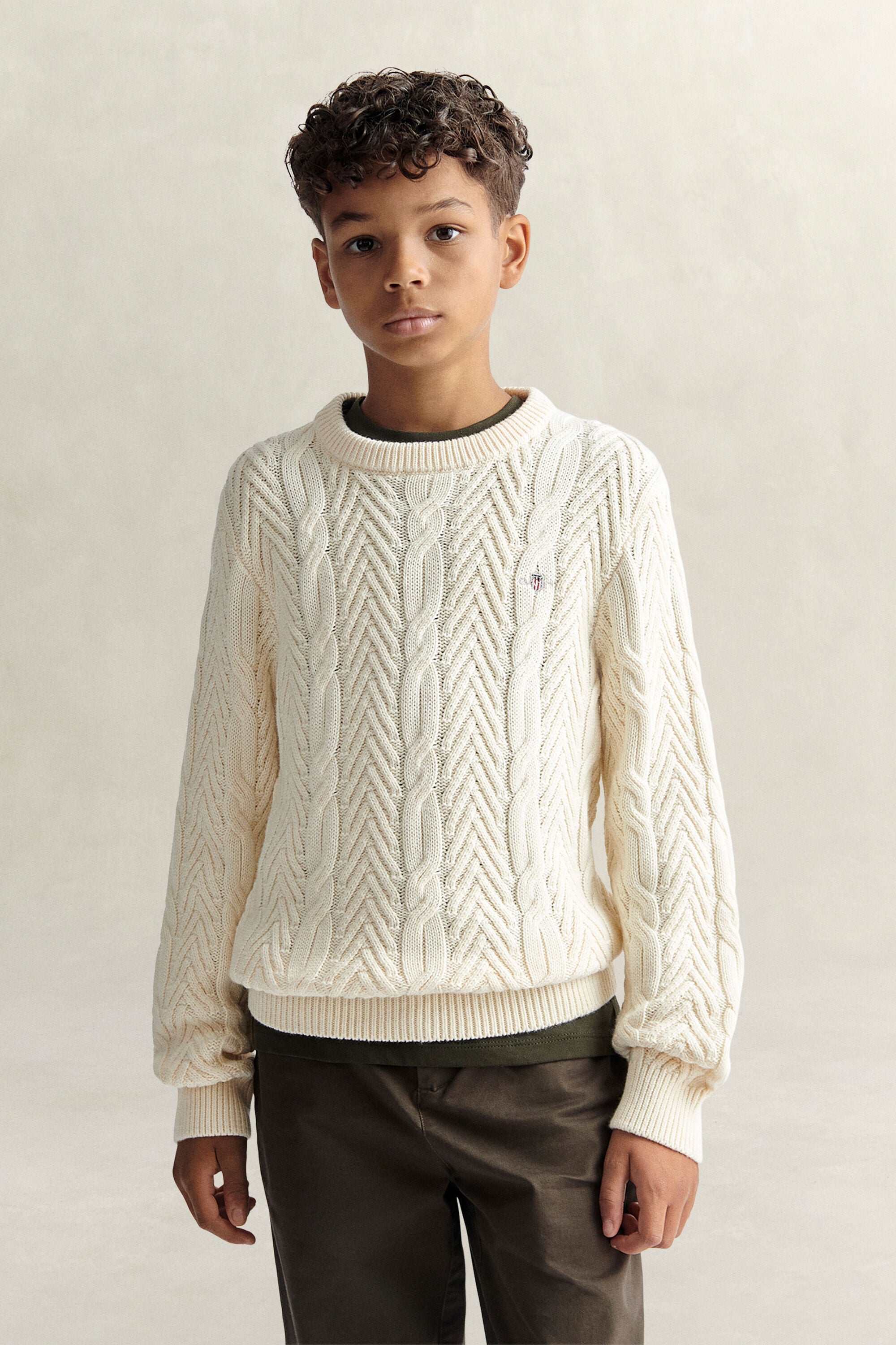 Teen Boys Cable Knit Sweater