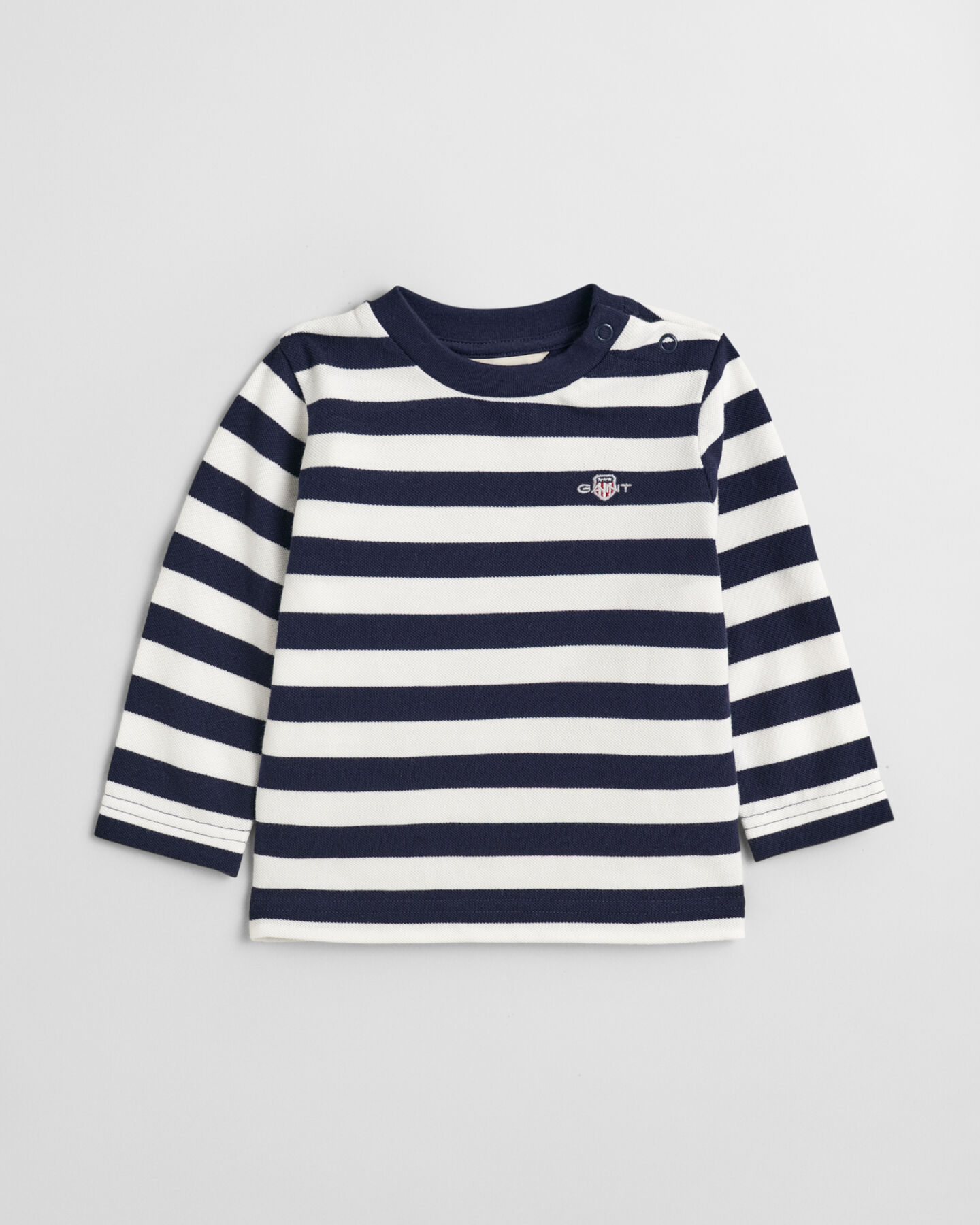 Baby Shield Piqu&eacute;-Langarmshirt mit Streifen