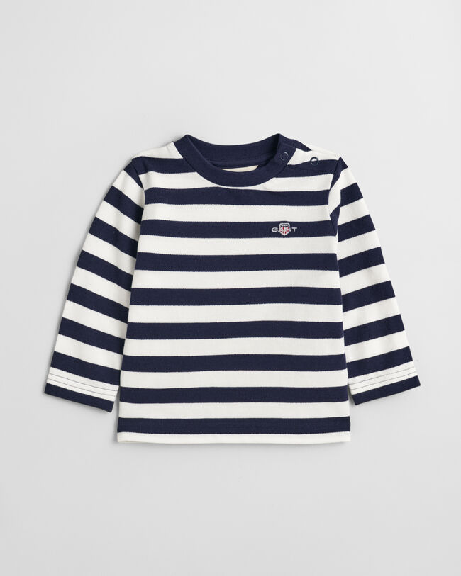 Baby Shield Piqu&eacute;-Langarmshirt mit Streifen