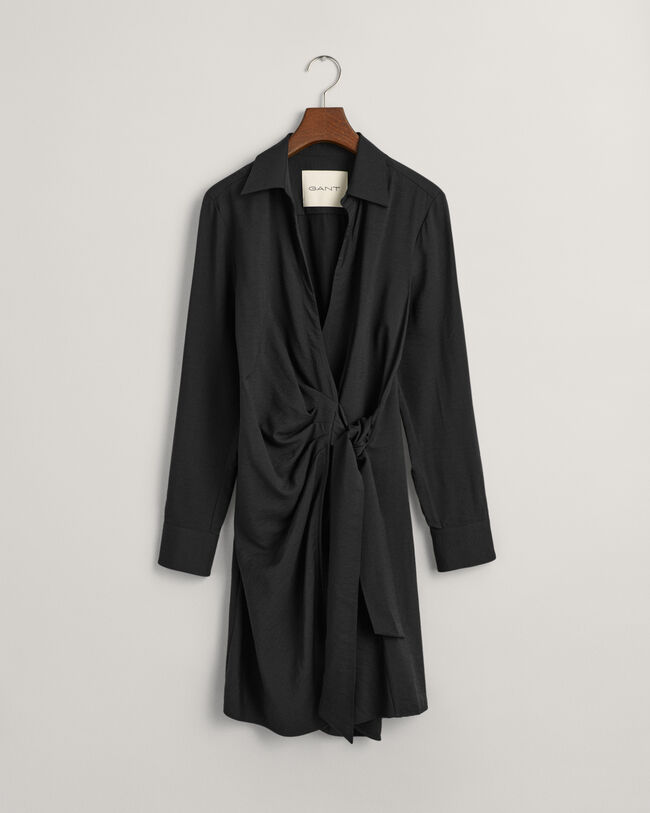 Hemdblusenkleid im Wickeldesign