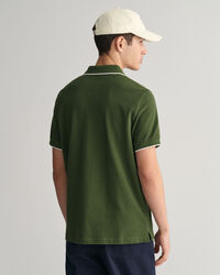 Piqu&eacute; Poloshirt mit umrahmten Randstreifen