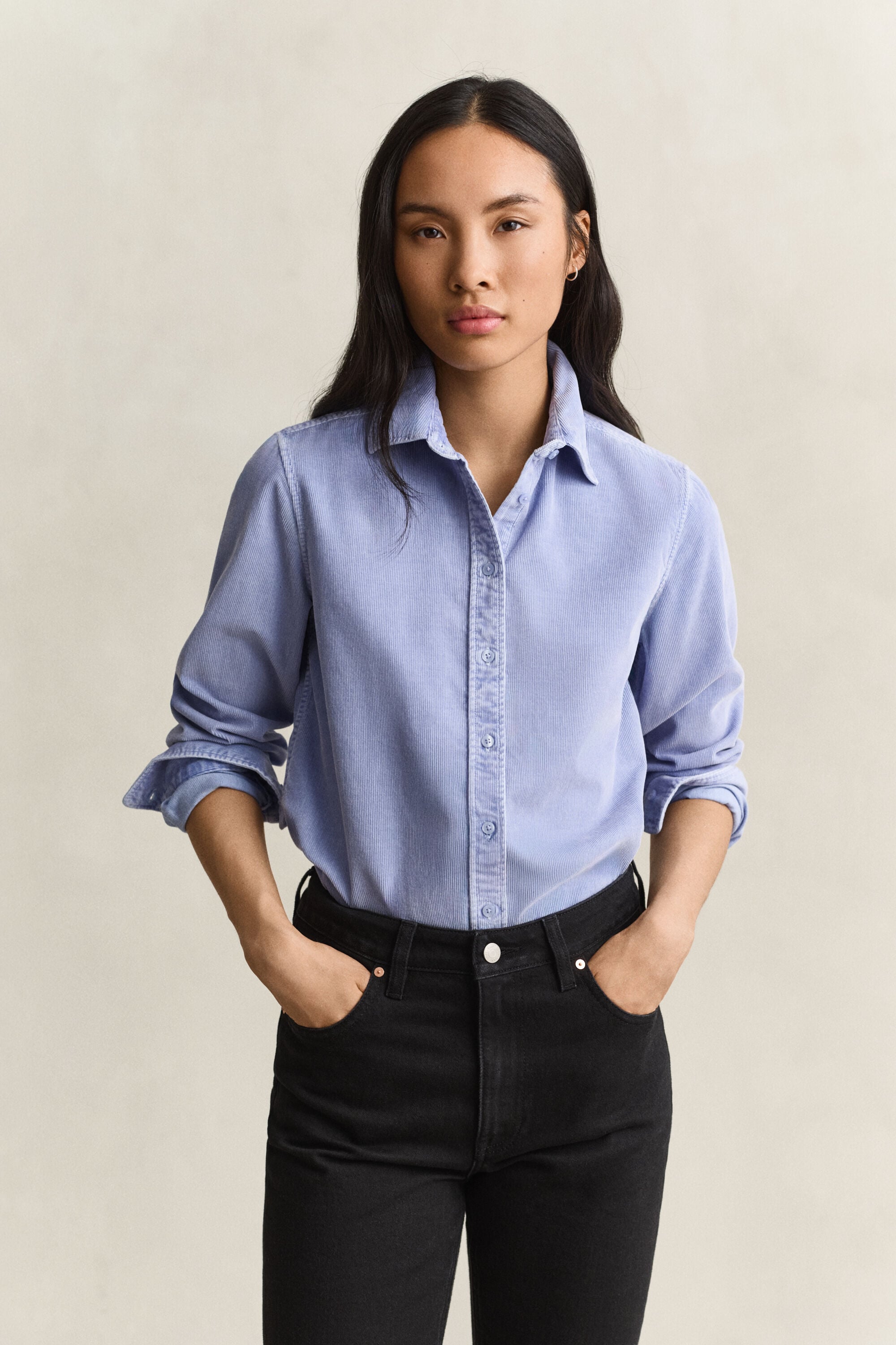 Camicia in velluto a coste regular