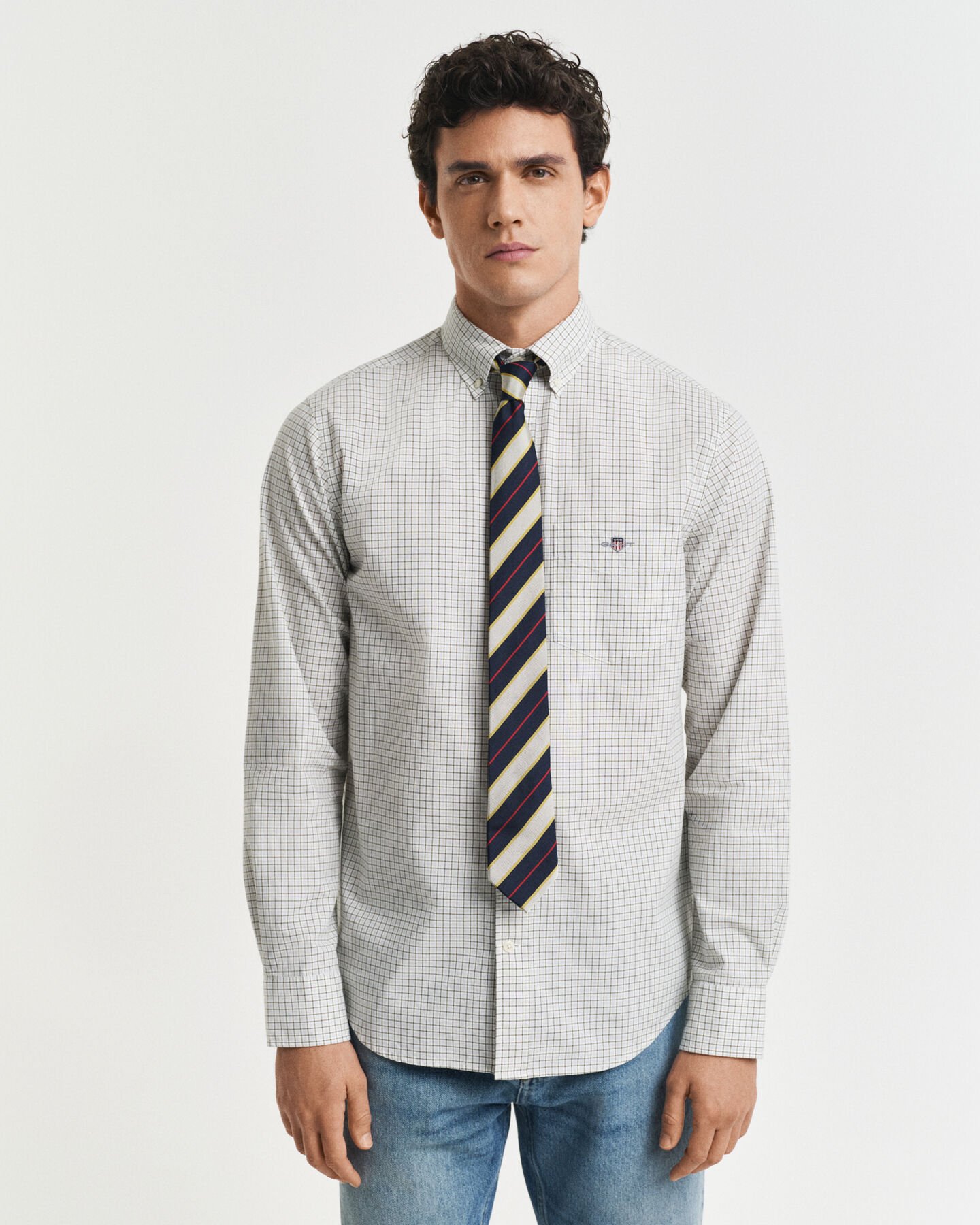 Regular Fit Classic Popeline Hemd mit Karomuster