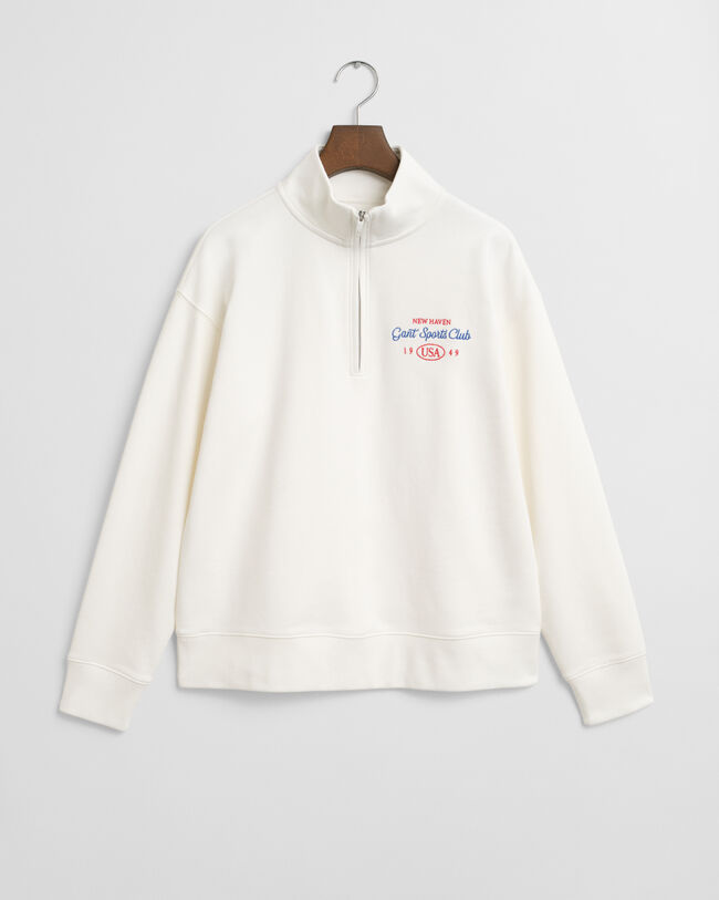 Graphic Sweatshirt mit Reißverschlusskragen