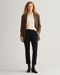 Detail Collar Piqu&eacute; Langarm-Poloshirt