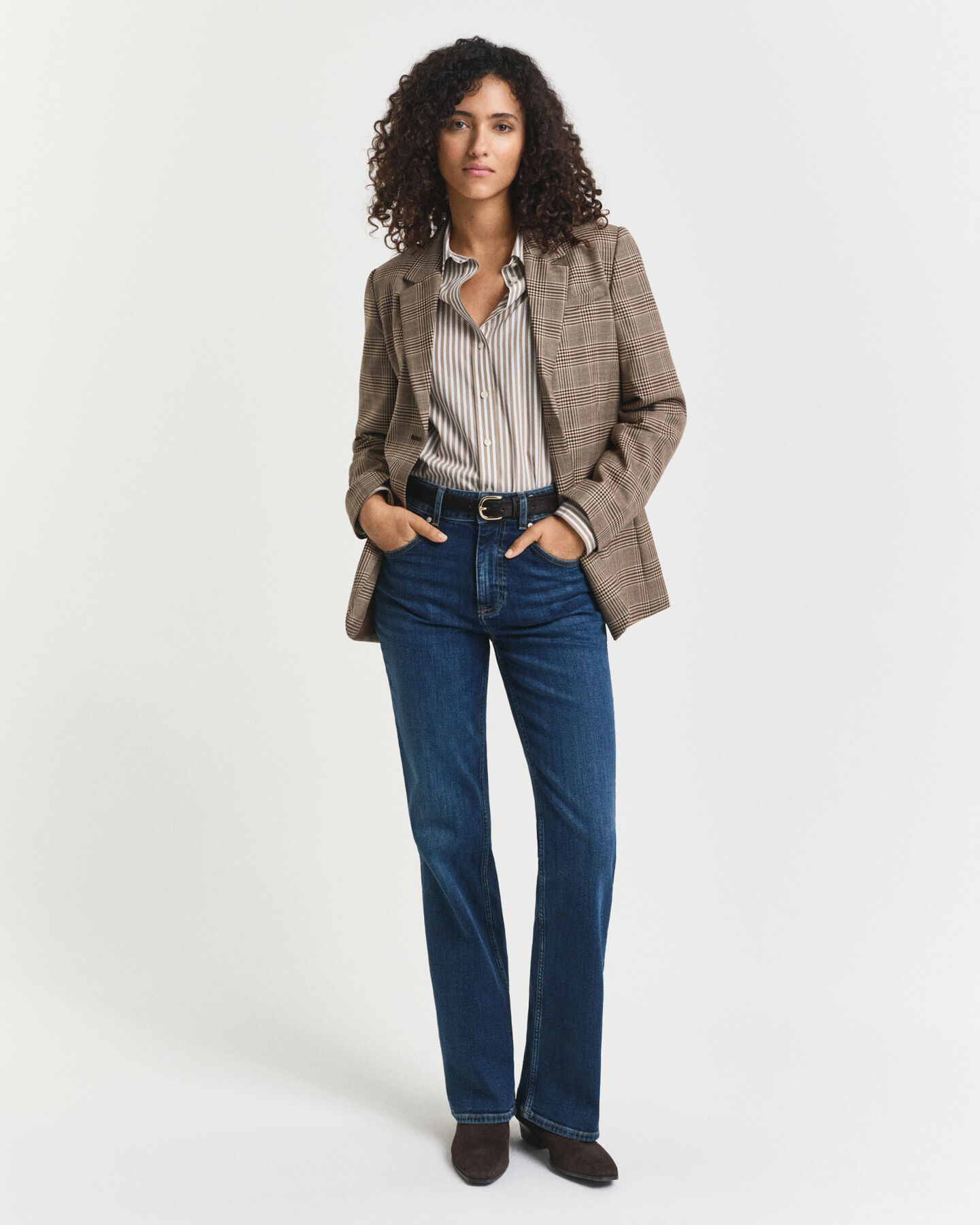 Regular Fit Classic Popeline Hemd mit Streifen