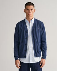 Classic V-Neck Strickjacke aus Baumwolle