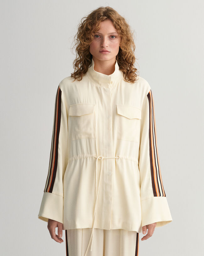 Relaxed Fit Jacke mit Streifen