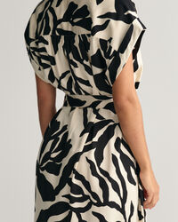 Palm Print Kurzarmkleid