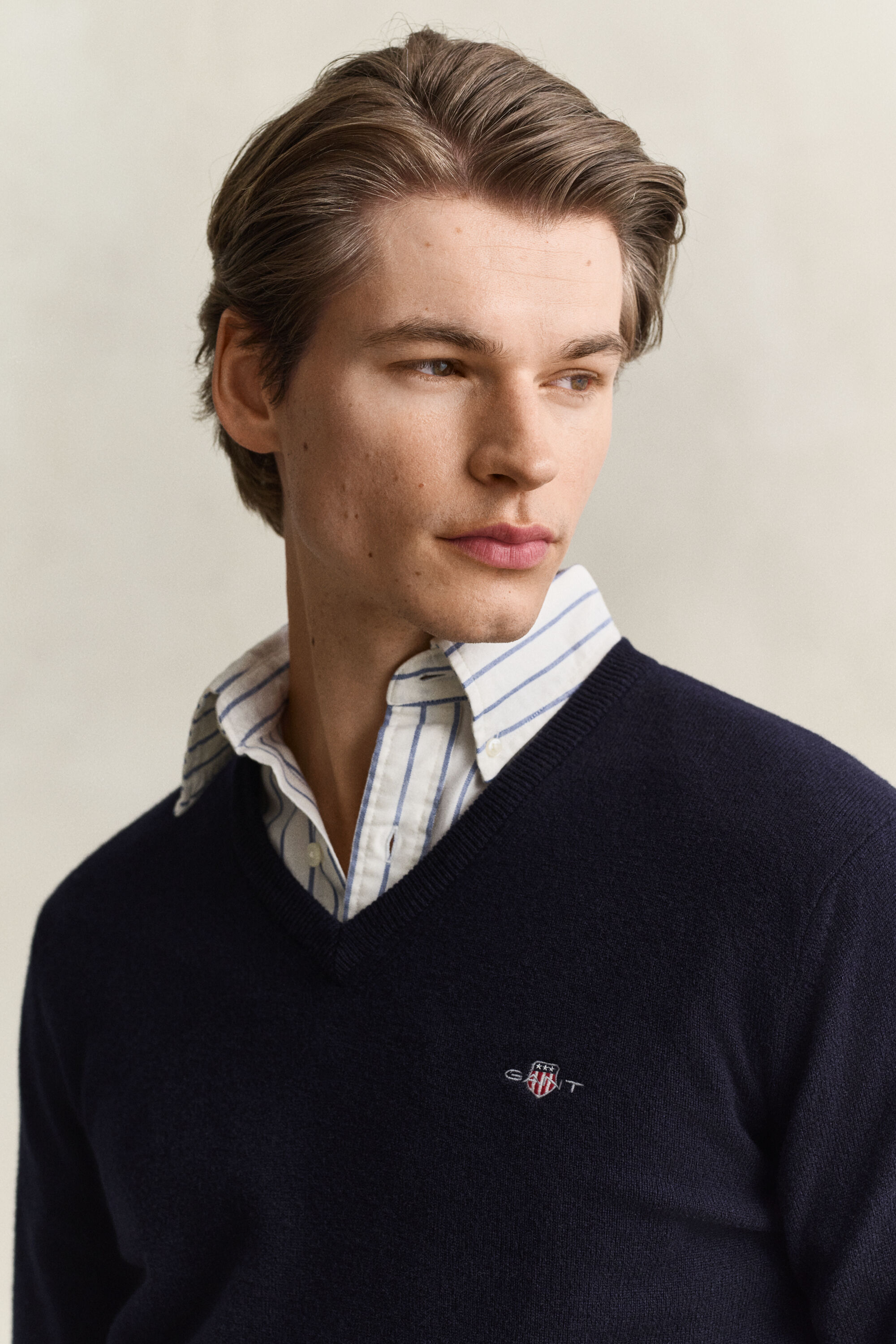 V-Neck Pullover aus Lambswool