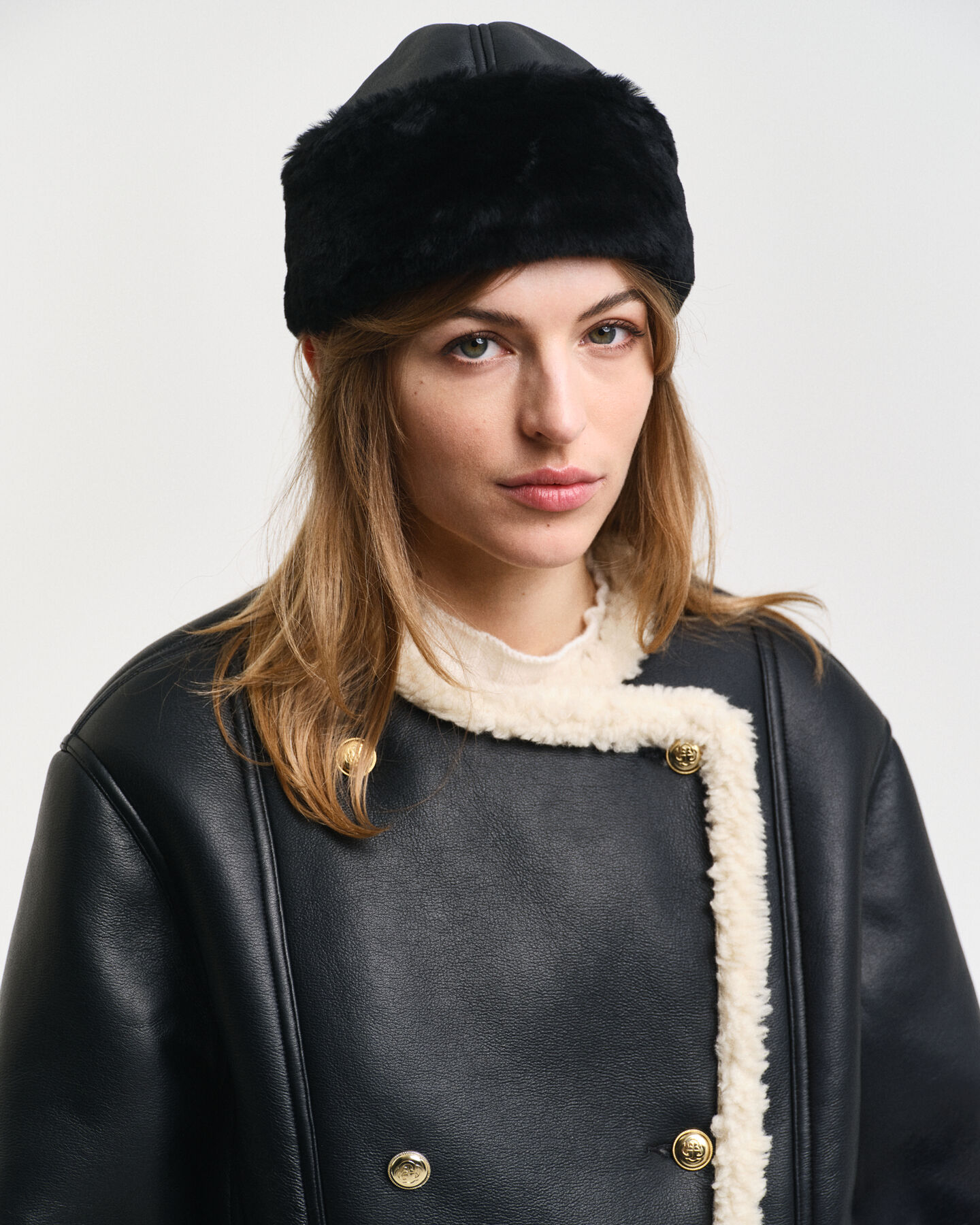 Kurzjacke aus Shearling-Imitat
