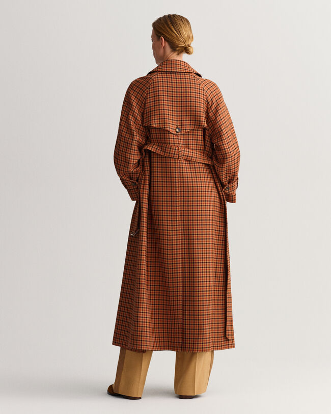 Karierter Trenchcoat