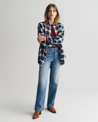 Oversized Flanellbluse mit Karomuster