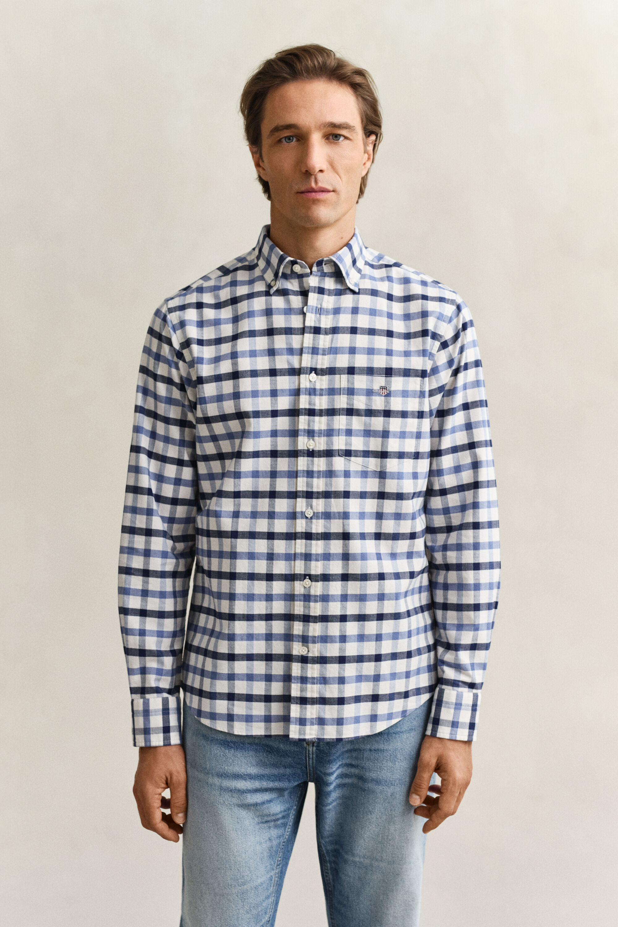 Regular Fit Checked Oxford Shirt